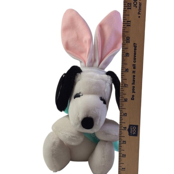Vintage Snoopy Plush Ambassador Hallmark The Easter Beagle Bunny Ears Peanuts - Picture 11 of 11